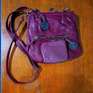 Wanderers travel Co leather crossbody and change purse set